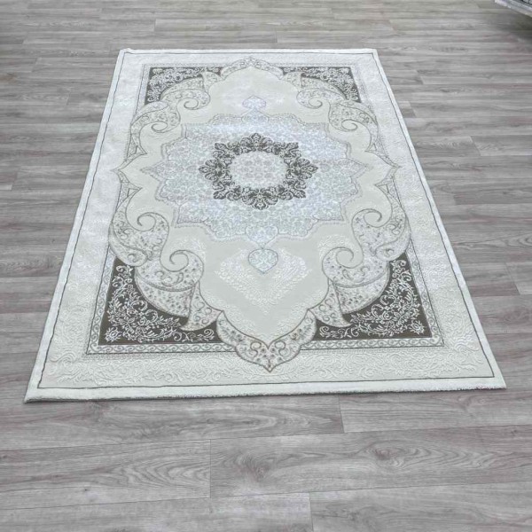 سجاد تركي باريس مودرن ناعم 0DS90Z ايفوري بيج فاتح مقاس 400*400