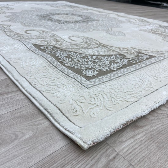 Turkish Paris carpet modern soft 0DS90Z light beige ivory size 200*200 Turkish Paris carpet modern soft 0DS90Z light beige ivory size 200*200