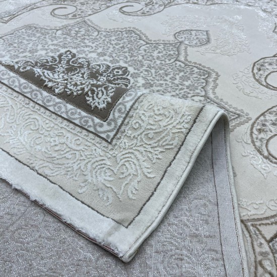 Turkish Paris carpet modern soft 0DS90Z light beige ivory size 200*200 Turkish Paris carpet modern soft 0DS90Z light beige ivory size 200*200