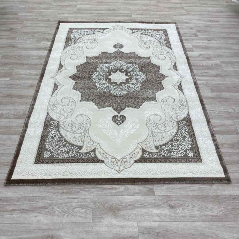 سجاد تركي باريس مودرن ناعم 0DS90Z بني بيج فاتح مقاس 150*220