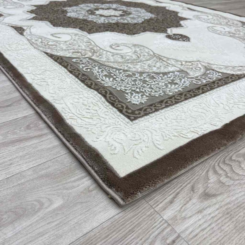 سجاد تركي باريس مودرن ناعم 0DS90Z بني بيج فاتح مقاس 150*220