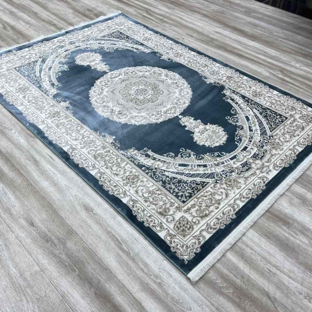 سجاد سيلك هاندا تركي P964C سماوي مقاس 100*300