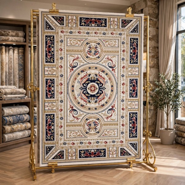 VERSAI Rug French Turkish Design HN71A WHITE NAVY 300*500