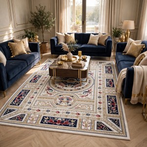 VERSAI Rug French Turkish Design HN71A WHITE NAVY 300*500