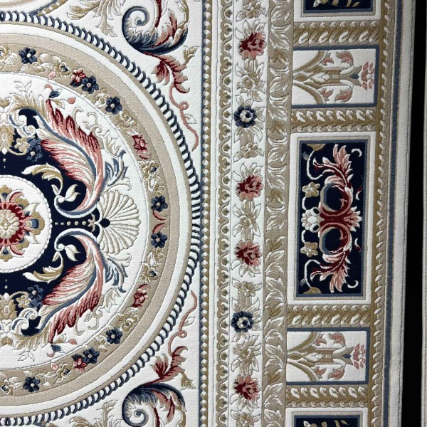 VERSAI Rug French Turkish Design HN71A WHITE NAVY 300*500