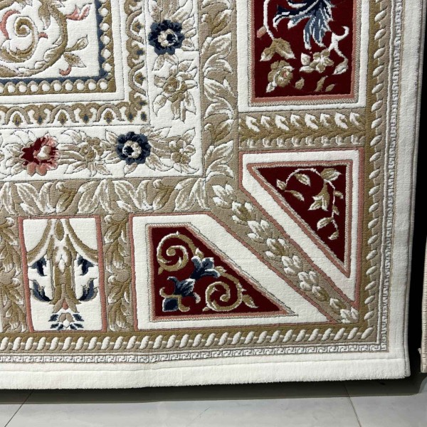 VERSAI Rug French Turkish Design HN71A WHITE RED 100*300