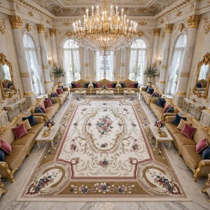 VERSAI Rug French Turkish Design MN87A WHITE GOLDEN 400*600