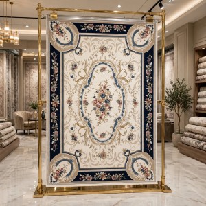 VERSAI Rug French Turkish Design MN87A WHITE NAVY 80*150