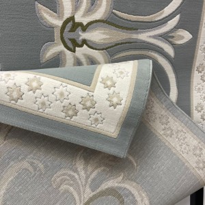 سجاد تركي ديلوكس 9688E كريم سماوي مقاس 200*200