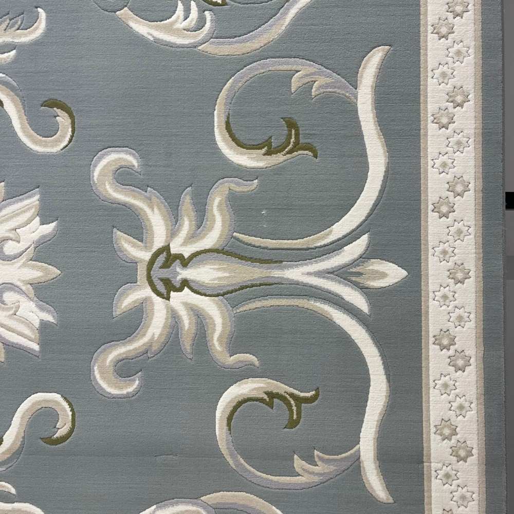 سجاد تركي ديلوكس 9688E كريم سماوي مقاس 200*200