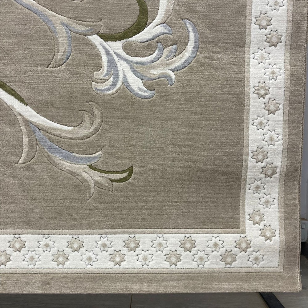 سجاد تركي ديلوكس 9770A كريم بني مقاس 200*200