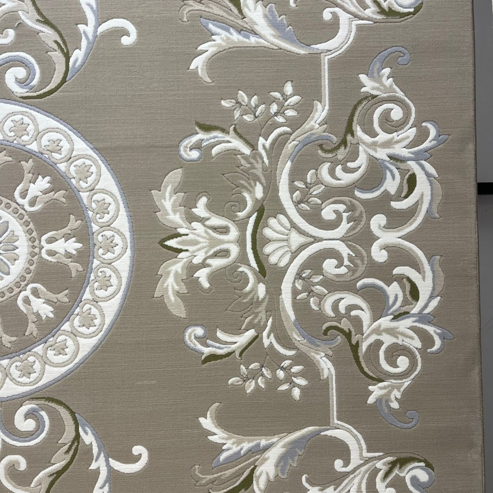 سجاد تركي ديلوكس 9688E كريم بني مقاس 250*350