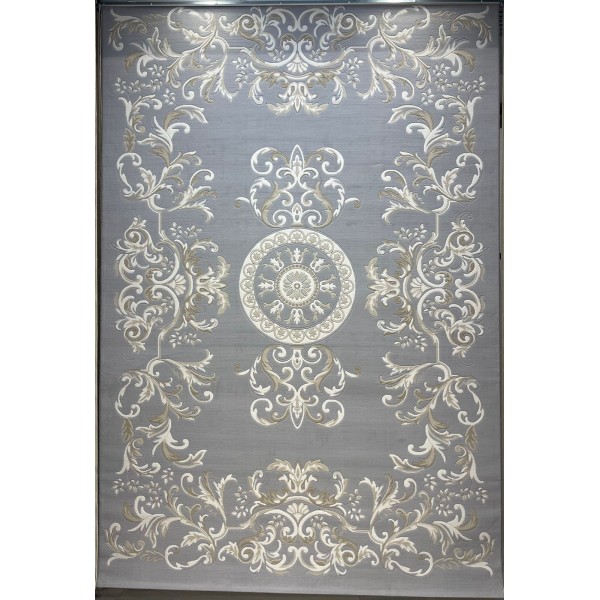 Turkish Deluxe Rug 9688E silver Cream Size 200*200