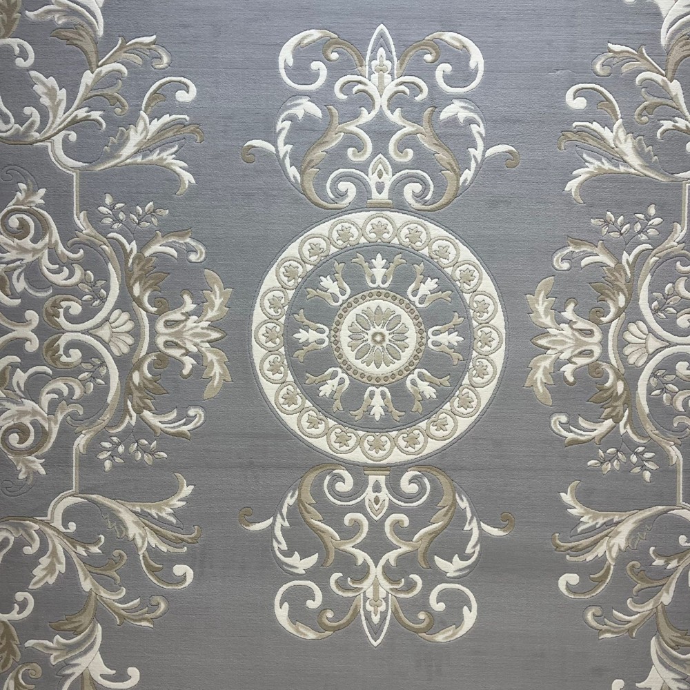 سجاد تركي ديلوكس 9688E كريم سيلفر مقاس 200*200