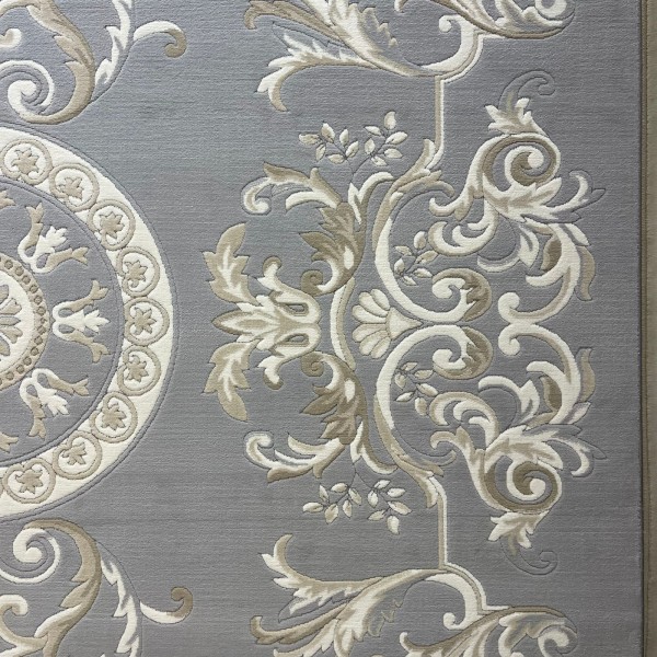 Turkish Deluxe Rug 9688E silver Cream Size 200*200