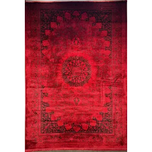 سجاد تركي بخارى قندهار افغاني P1619 احمر غامق مقاس 400*500