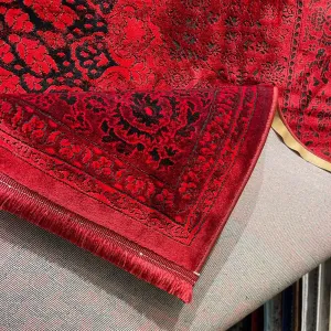 سجاد تركي بخارى قندهار افغاني P1619 احمر غامق مقاس 400*500