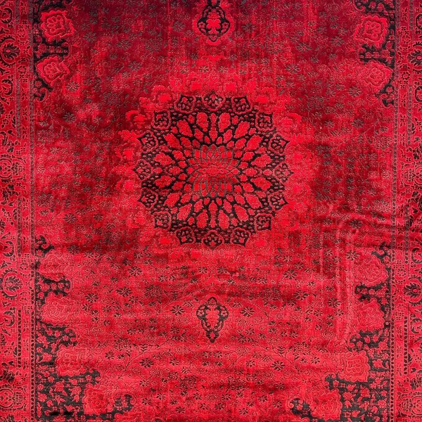 Turkish Bukhara Kandahar Afghani Rug P1619 Dark Red Size 400*500