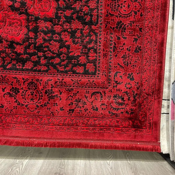 Turkish Bukhara Kandahar Afghani Rug P1619 Dark Red Size 400*500