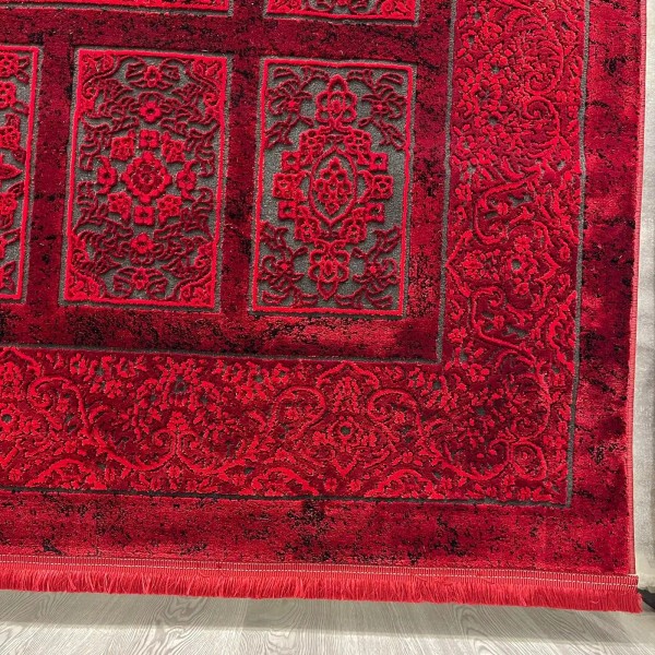 سجاد تركي بخارى قندهار افغاني P1620 احمر غامق مقاس 100*200
