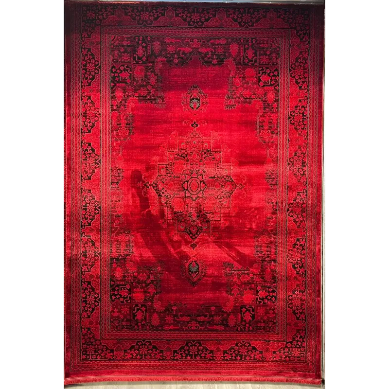 سجاد تركي بخارى قندهار افغاني P1448 احمر غامق مقاس 400*600