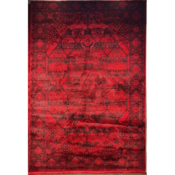 سجاد تركي بخارى قندهار افغاني P1661 احمر غامق مقاس 100*200