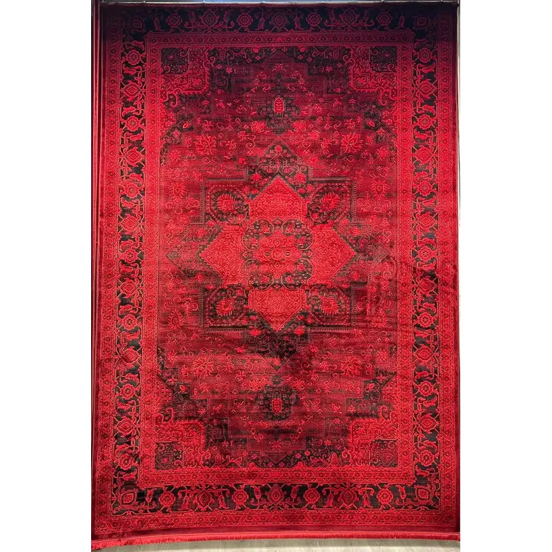 سجاد تركي بخارى قندهار افغاني P1664 احمر غامق مقاس 400*600
