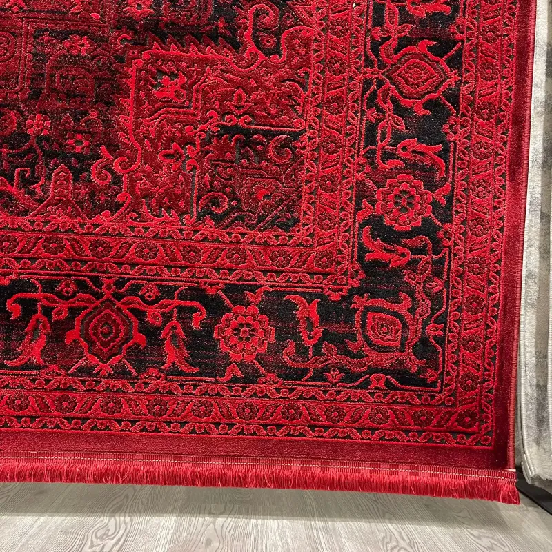 سجاد تركي بخارى قندهار افغاني P1664 احمر غامق مقاس 400*600