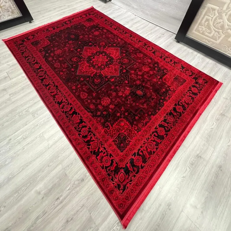 سجاد تركي بخارى قندهار افغاني P1664 احمر غامق مقاس 400*600