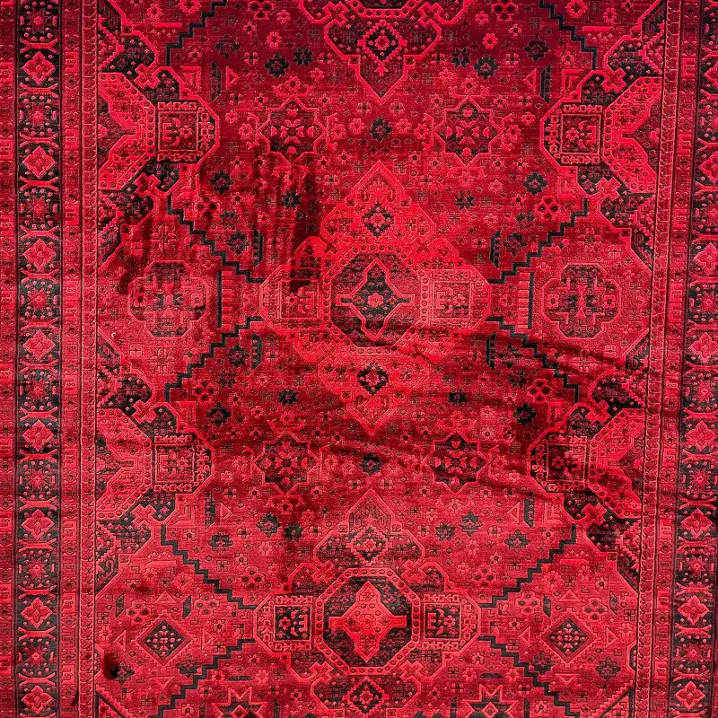 سجاد تركي بخارى قندهار افغاني P1665 احمر غامق مقاس 100*200