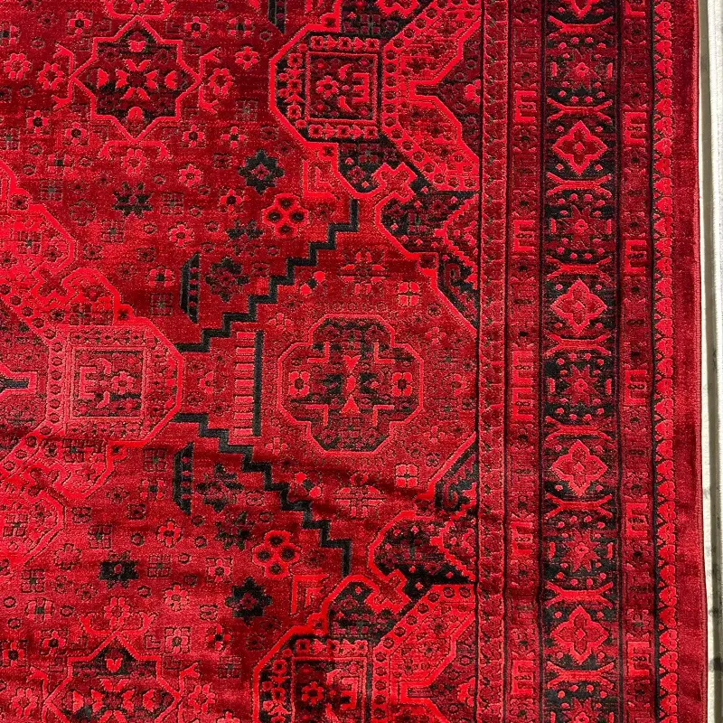 سجاد تركي بخارى قندهار افغاني P1665 احمر غامق مقاس 100*200