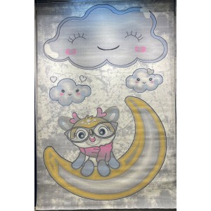 Turkish children's rug Kids 52660A pink white color size 200*300