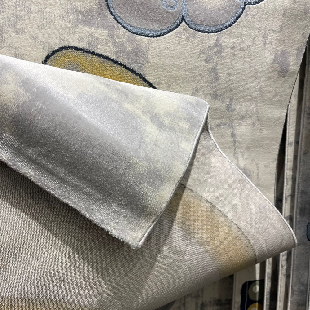 سجاد تركي اطفال كيدز 52660A اللون زهري ابيض مقاس 300*400