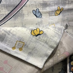 سجاد تركي اطفال كيدز 52661A اللون زهري ابيض مقاس 80*150 سجاد تركي اطفال كيدز 52661A اللون زهري ابيض مقاس 80*150