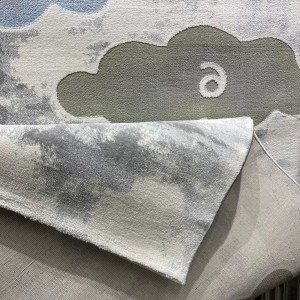 سجاد تركي اطفال كيدز 40679A اللون ابيض رصاصي فاتح مقاس 250*350