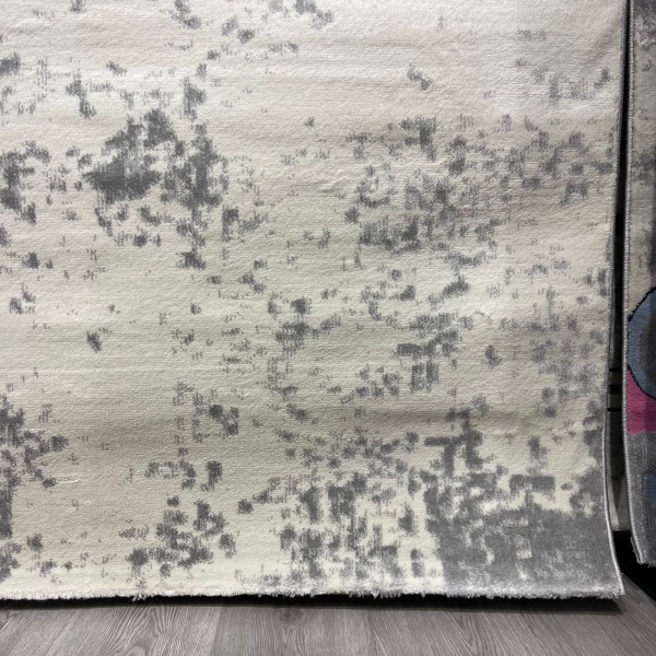 سجاد تركي اطفال كيدز 40680A اللون ابيض رصاصي فاتح مقاس 150*220