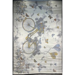 سجاد تركي اطفال كيدز 40682A اللون ابيض رصاصي فاتح مقاس 120*170