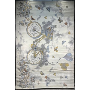 Turkish children's rug Kids 40682A Light gray white color size 200*300