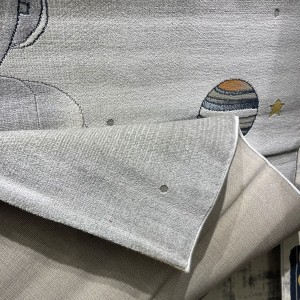 سجاد تركي اطفال كيدز 40683A اللون ابيض رصاصي فاتح مقاس 80*150