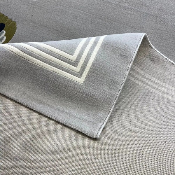 Turkish designer rug Nova 9938A cream silver size 100*300