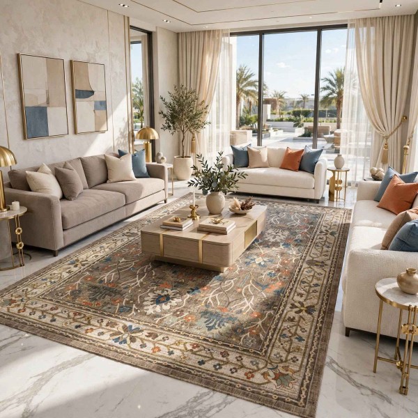 Turkish Bohemian NOVEX Rug H7475A BROWN Size 300*400