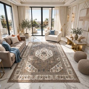Turkish Bohemian NOVEX Rug H7476A BROWN Size 100*300