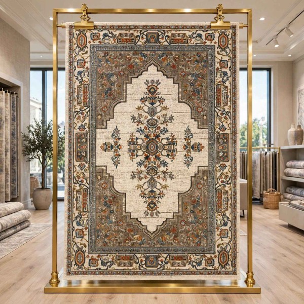 Turkish Bohemian NOVEX Rug H7480A cream Size 150*220