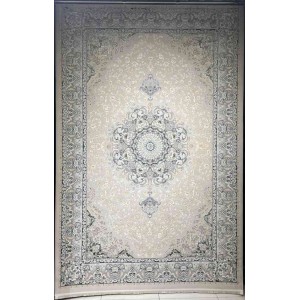 Turkish rug Iranian lux 8024H sky blue color size 100*200