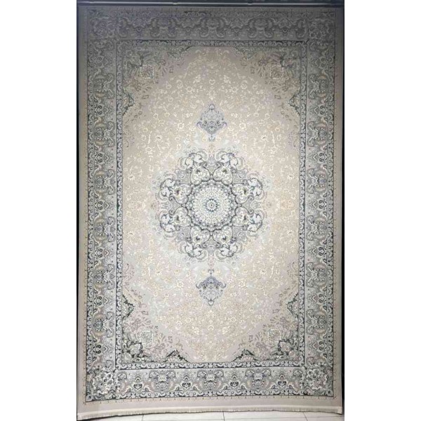 Turkish rug Iranian lux 8024H sky blue color size 80*150