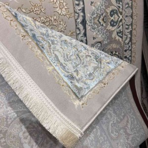Turkish rug Iranian lux 8024H sky blue color size 100*200
