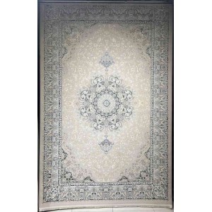 Turkish rug Iranian lux 9024H sky blue color size 250*350