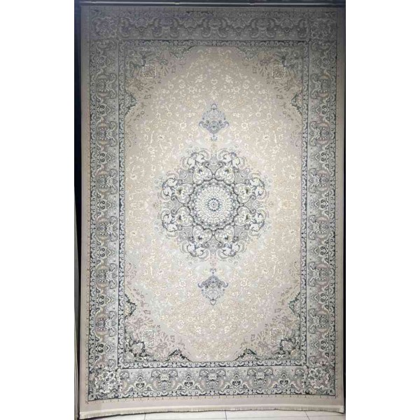 Turkish rug Iranian lux 8024H sky golden color size 50*80