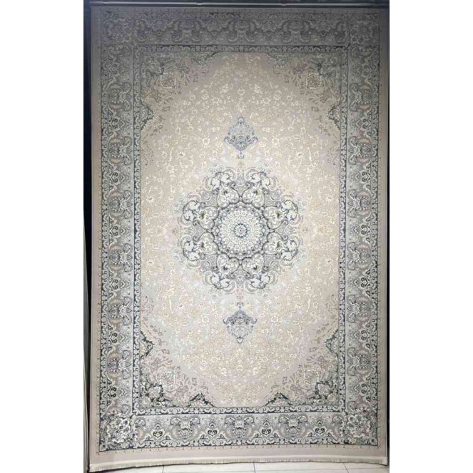 Turkish rug Iranian lux 8024H sky golden color size 100*200