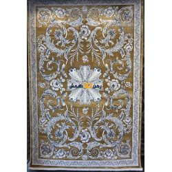 سجاد تركي الفاخر نقش فرنسي 34202A لون ذهبي مقاس 80*150